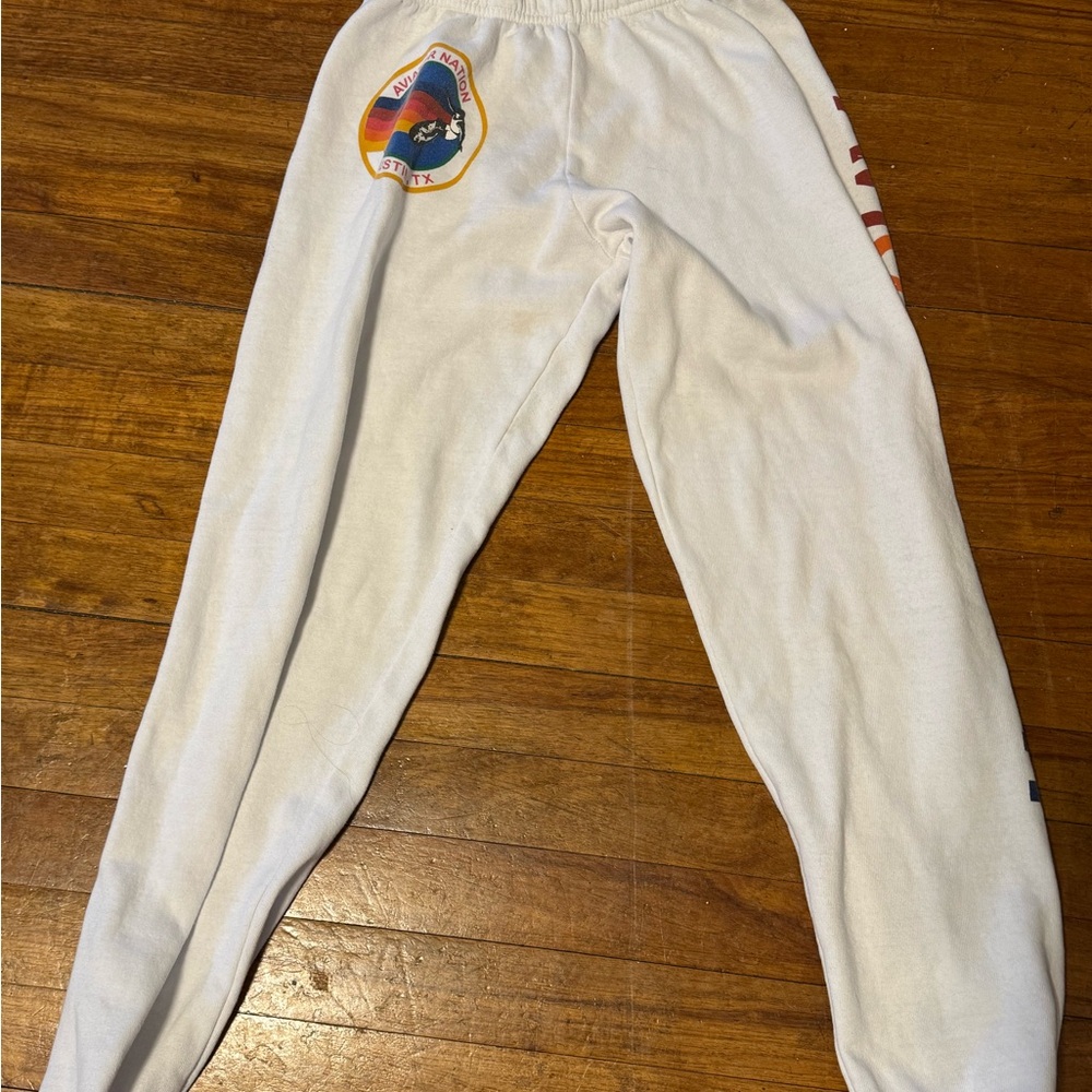 Aviator Nation Sweatpants White EXTRA-SMALL